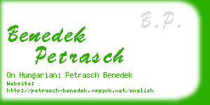 benedek petrasch business card